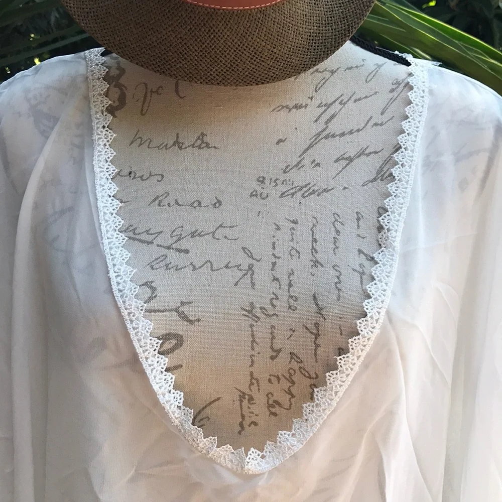 New! White Poncho Cover-Up - Picture 6 of 8